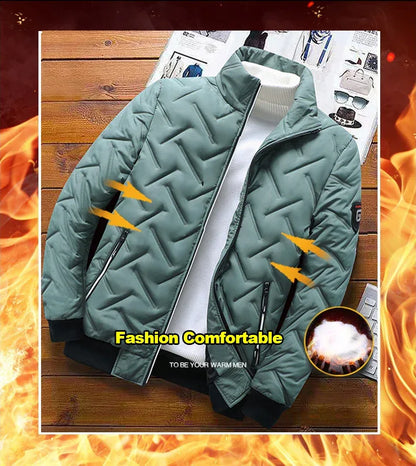 Men Bomber Jacket Casual Autumn Winter Jacket Thicken Men Fashion Clothing 2022 Streetwear Cotton Padded Jacket Slim Fit Coat