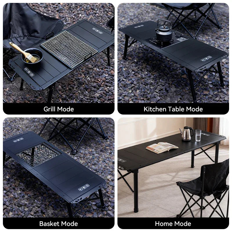 WESTTUNE Outdoor IGT Table IGT 5 Unit Aluminum Alloy Camping Table Portable Folding Desk for Picnic RV Trip Patio Backyard BBQ