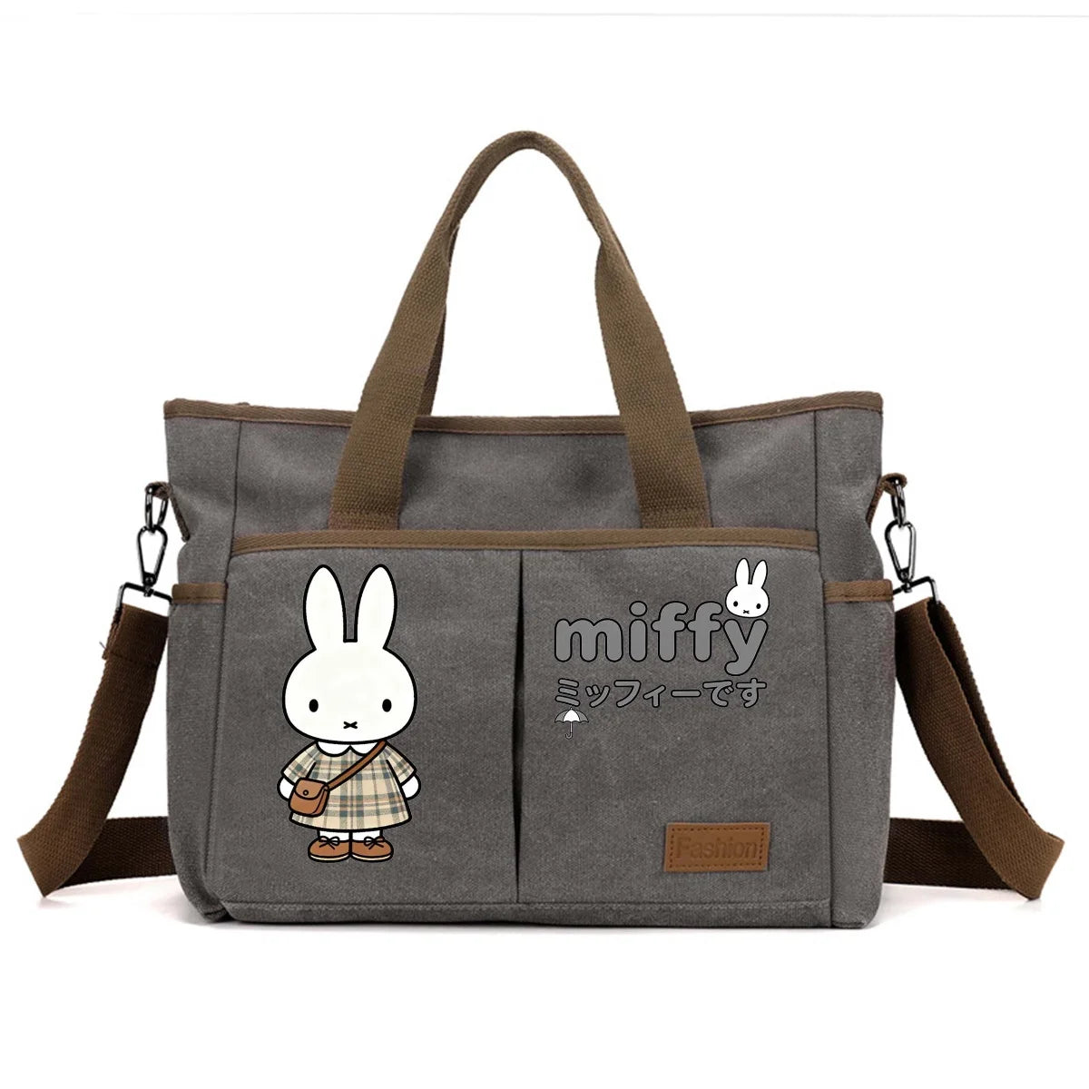 Miffy tote bag new large capacity Korean version casual simple commuting shoulder bag trendy versatile lightweight travel bag