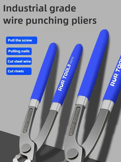 RUR Tower Pincers Non-slip Grips Pliers Flat Mouth Cattle Horse Hoof Nippers Snips Puller Hand Tools Pulling Nails Cutting Wires