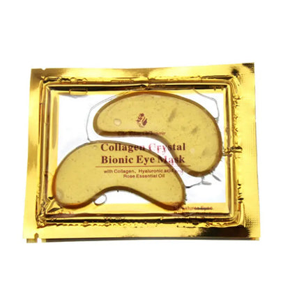 Gold Moisturizing Crystal Collagen Eye Mask Anti-Wrinkle Anti Aging Fade Dark Circles Skin Care Patch Dilute Fine Lines Mask