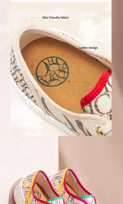 Women's Casual Shoes 2025 Autumn New Comfortable Canvas Shoes Skeleton Correction Women's Walking Shoes