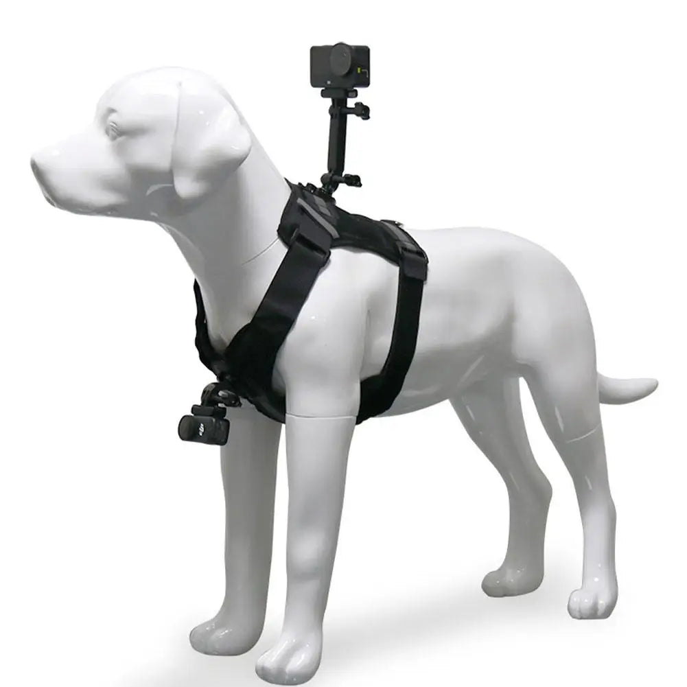 Dog Harness for All Action Cameras Soft Adjustable Dog Harness Mount for Large Medium Small Dogs Used for Chest Back Fixation