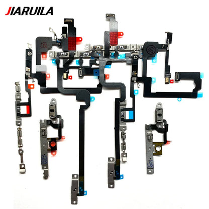 NEW Power On Off Volume Side Button Key Flex Cable Replacement Parts For iPhone 13 mini 14 Plus 15 Pro Max 13 Pro