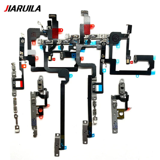 NEW Power On Off Volume Side Button Key Flex Cable Replacement Parts For iPhone 13 mini 14 Plus 15 Pro Max 13 Pro