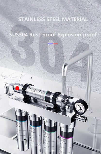 Household Kitchen Ultrafiltration  Water Purifier With Tap Stainless Steel Direct Drink Tap Water Purifier Water Filter System