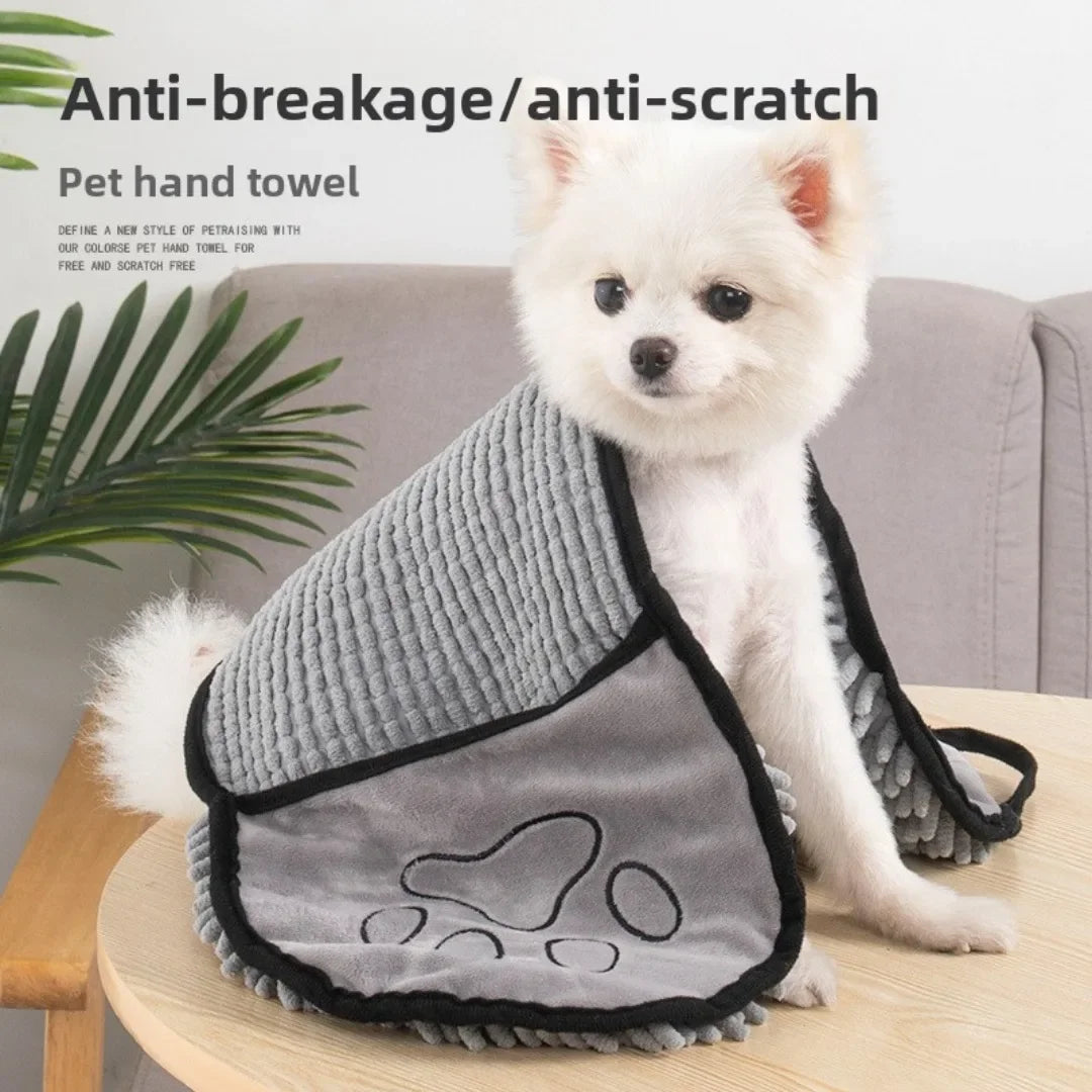 1Pcs Super Absorbent Pet Bath Towel Quick-drying Cat Towels Convenient Soft Bath Robe Dry Pet Cleaning Washcloth Dog Accessories