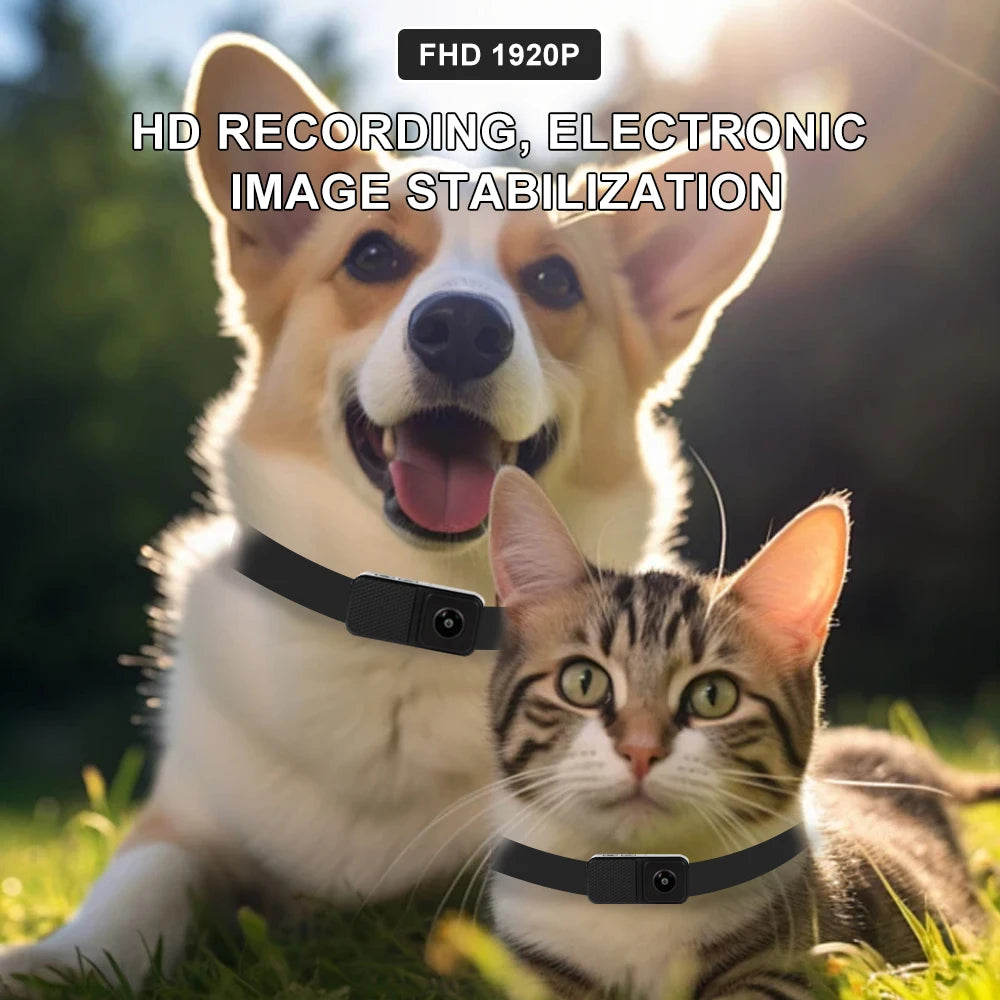 BORME HD 1080P Pet Cameras Dog Cat Pet Camera Wireless Collar Camera No WiFi Needed Video Records for Cats Dogs Birthday Gift