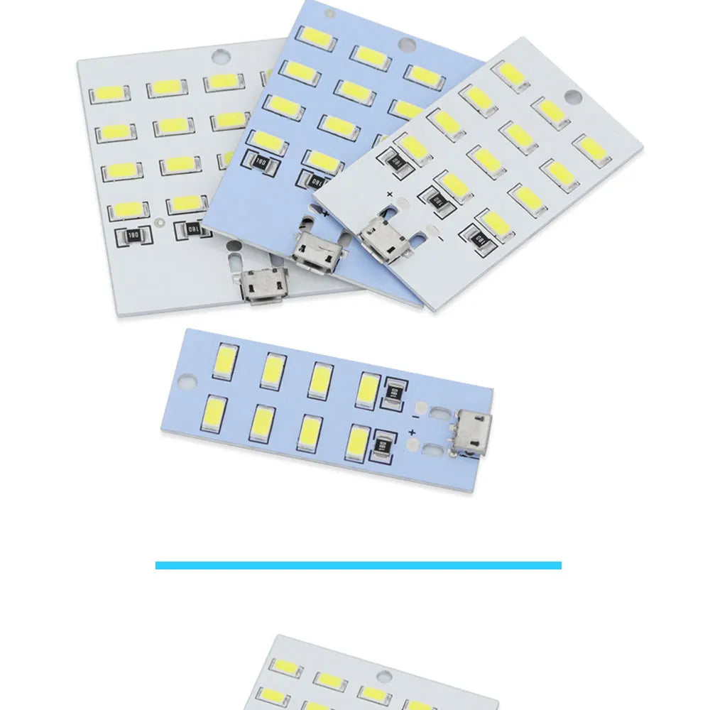 1PCS high quality 5730 smd 5V 430mA~470mA White Mirco Usb 5730 LED lighting panel USB mobile light Emergency light night light