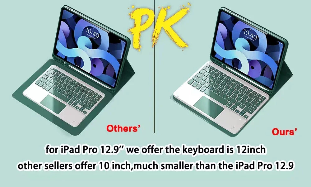 Spanish Keyboard Case For iPad Air Pro 11 13 2024,iPad 10.2 7/8/9th 10th 2022 Gen Air 3 4 5 10.9 Pro 12.9 Funda Cover For iPad