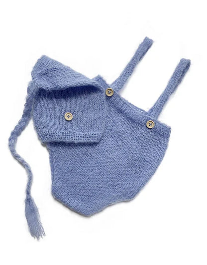 2pcs/set  Crochet Newborn Outfit  Newborn Photography Props Knitted Wool Hat Clothing Costume  Shooting  Bebes Accesorios