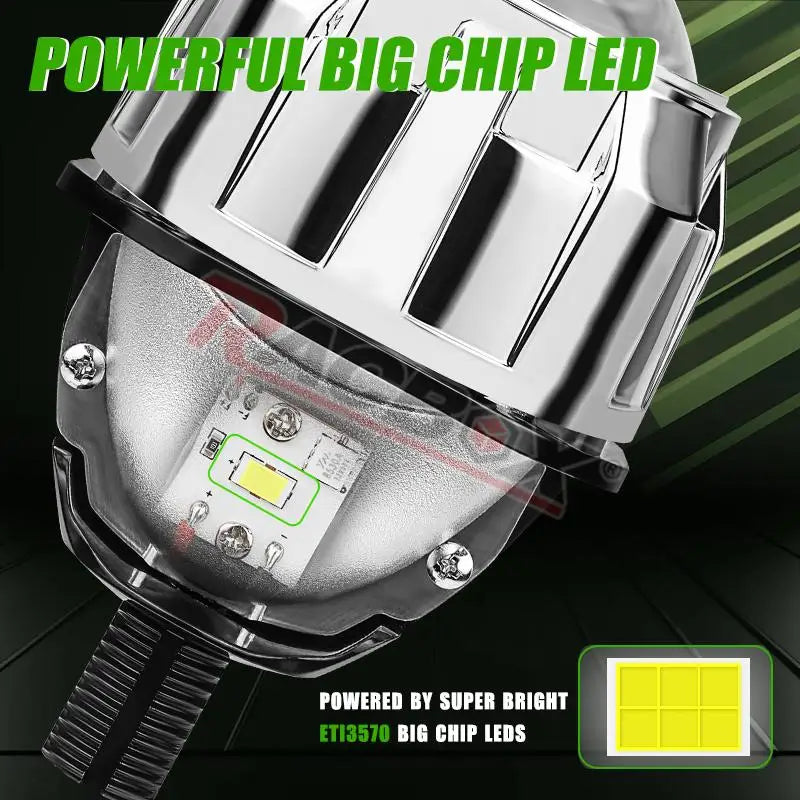 H4 H7 Bi LED Projector Lens 2.5 Inch LED Lights for H4 H7 9005 HB3 9006 HB4 Car Headlight Bulb Hi/Low Beam Retrofit Car Styling