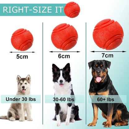 Pet Solid Elastic Toy Ball Cat/Dog Toy Ball 5/6/7CM Rubber Bite Resistant Dog Outdoor Training Tool Pet Teeth Cleaning Supplies