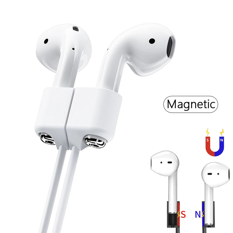 Silicone Wireless Bluetooth Headphone Neck Strap Cord String For AirPods Pro 1 2 3 Magnetic Anti-Lost Silicone Earphones Rope