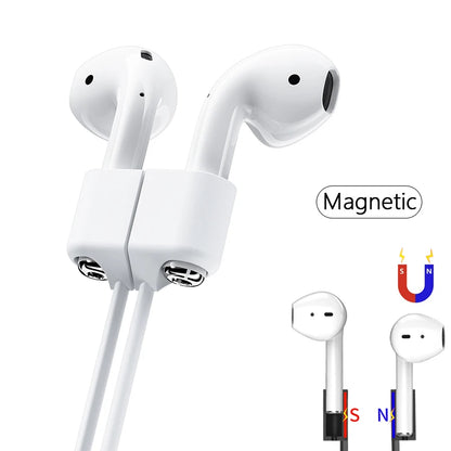 Silicone Wireless Bluetooth Headphone Neck Strap Cord String For AirPods Pro 1 2 3 Magnetic Anti-Lost Silicone Earphones Rope