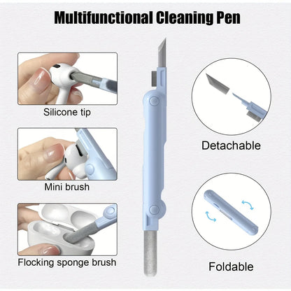 7-in-1 Wireless Earphone Cleaning Pen, Earbud Cleaning Pen, Keyboard Cleaning Brush, Laptop Screen, Keyboard, and Earphone Cleaning Kit, Multifunctional Cleaning Tool, Cleaning Set