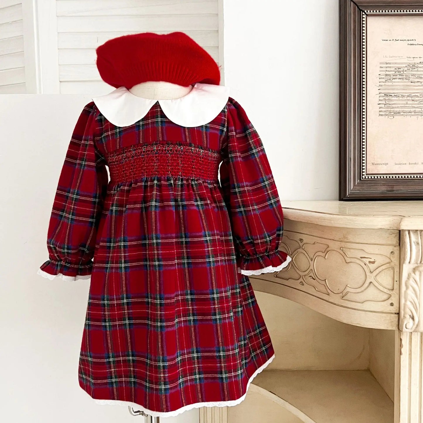 New Year's Party Clothes ﻿Christmas Toddler Kids Baby Girls Clothes Sister Matching Xmas Bodysuit Dress Outfits Red Plaids Sets
