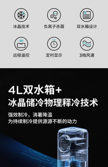 DFS Air Conditioner Fan Household Refrigerator Small Bladeless Electric Fan Thermantidote