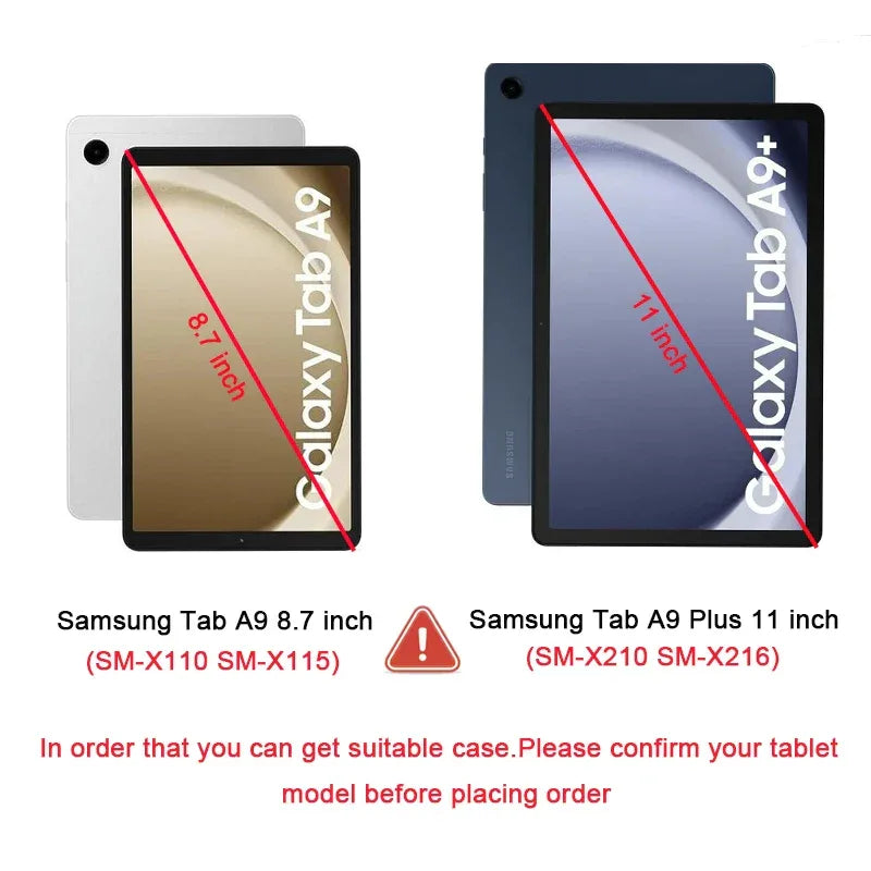 Funda For Samsung Galaxy Tab A11 A9 8.7 Plus 11 inch 2025 2023 X216B Case Shockproof Safe PC Silicon Hybrid Stand Tablet Cover