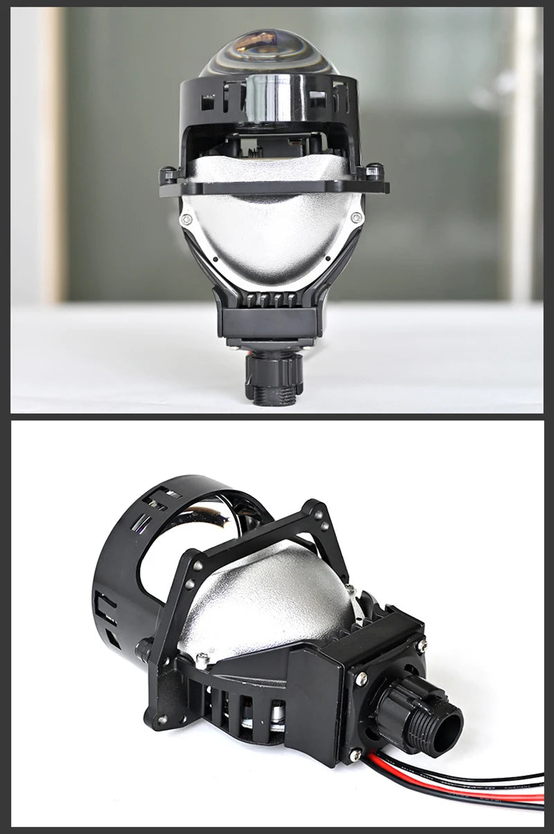 2PCS 3 Inch Bi LED Projector Lenses For Headlight Hella 120W 60000LM Auto Lamp Car Lights Retrofit Kits Hyperboloid Lens