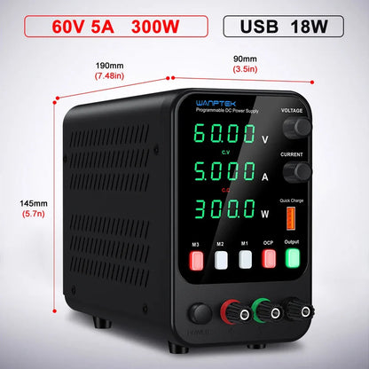 Wanptek DC Laboratory Power Supply 30V 10A 60V 5A 120V 3A Adjustable Voltage Current Applicable voltage 110V 220V Power Supply
