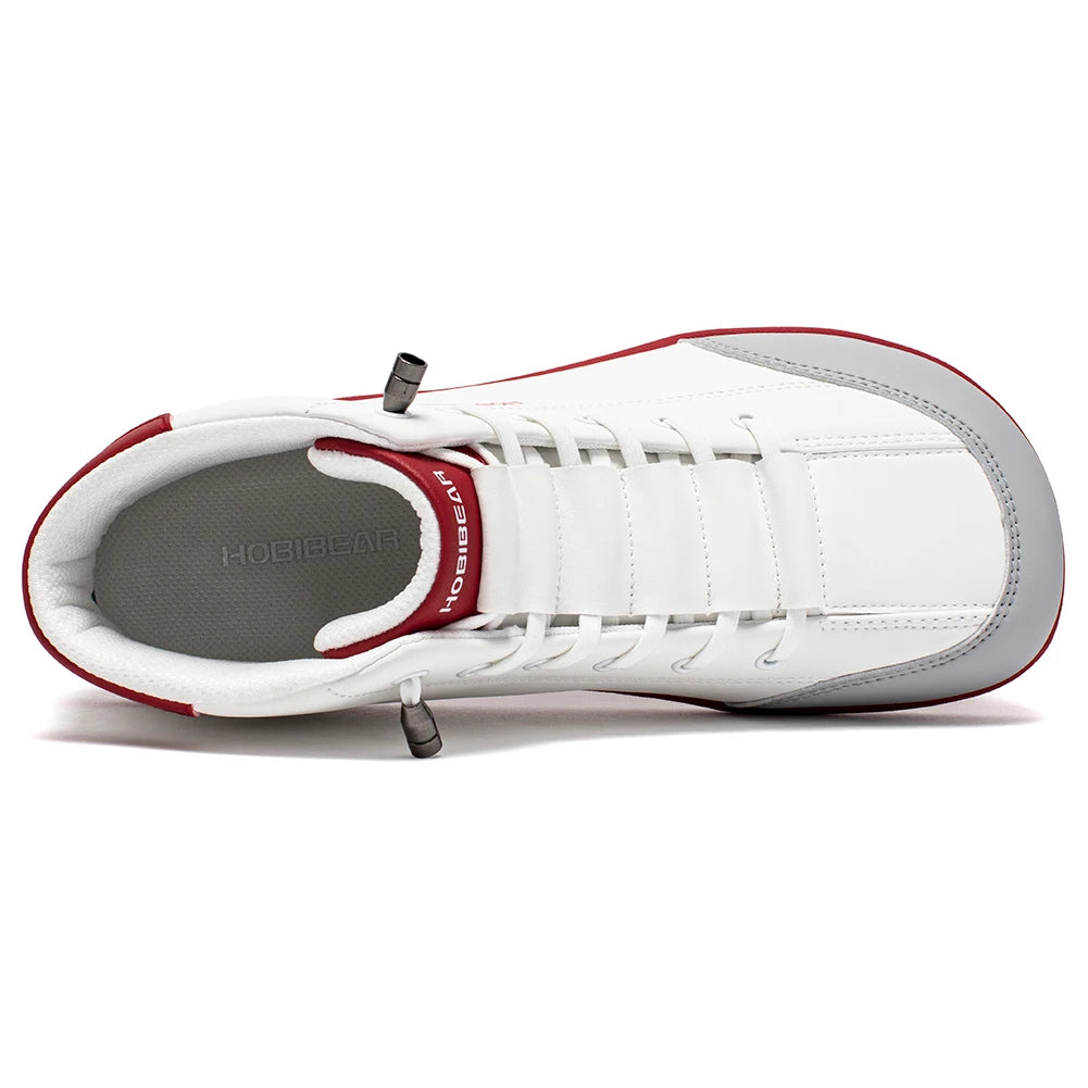 HOBIBEAR Mid-Top Barefoot Shoes Unisex Wide Toe Minimalist Ankle Boots Artificial Leather Outdoor Non-Slip Sneaker