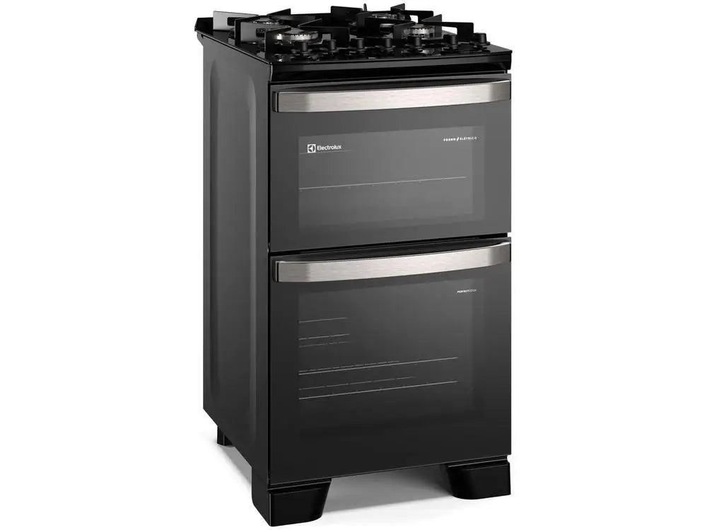 4 Stove with Electrolux Glass Table Black with