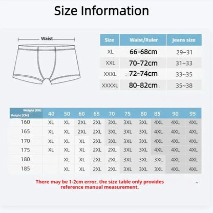 6Pcs Men's Sexy Underwear Boxers Mens Short Soft Comfortable Breathable Fashion Antibacterial Trunks Fitness Running Man Shorts