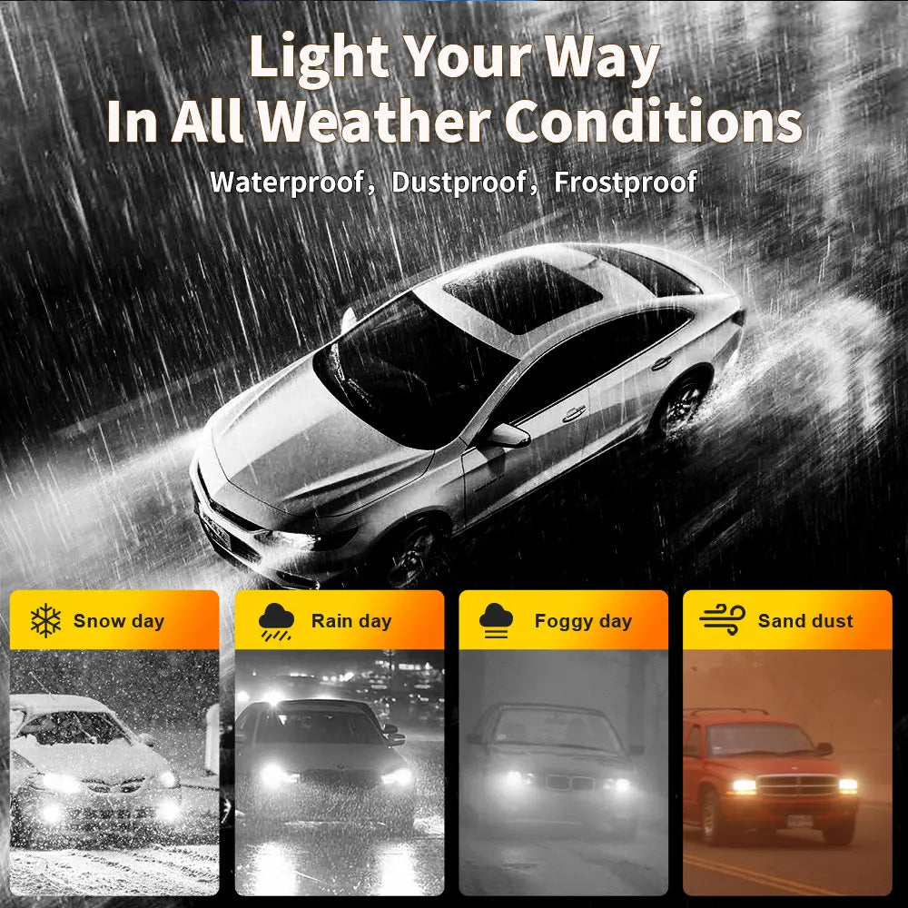 Infitary H7 Led Car Lights H4 H11 Auto Fog Lamp 6500K Headlight Bulbs H1 30000LM Accessories 9005 9006 H1 880 H3 Automobile Bulb