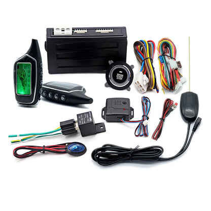 Universal Car alarm with remote starter Autostart system Start stop button system Car accessories Alarm automotive Smart lock