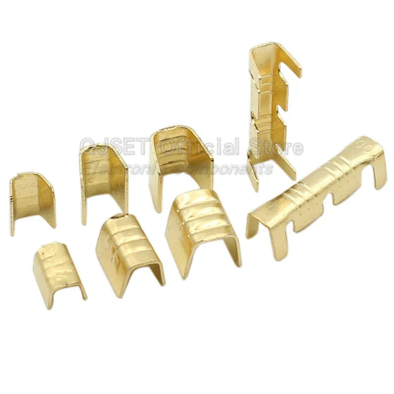100Pcs DJ454 Wire 0.5-6.0mm² U-shape copper wire crimp terminals Cold pressed connectors Cable lugs for wire splice terminals DJ