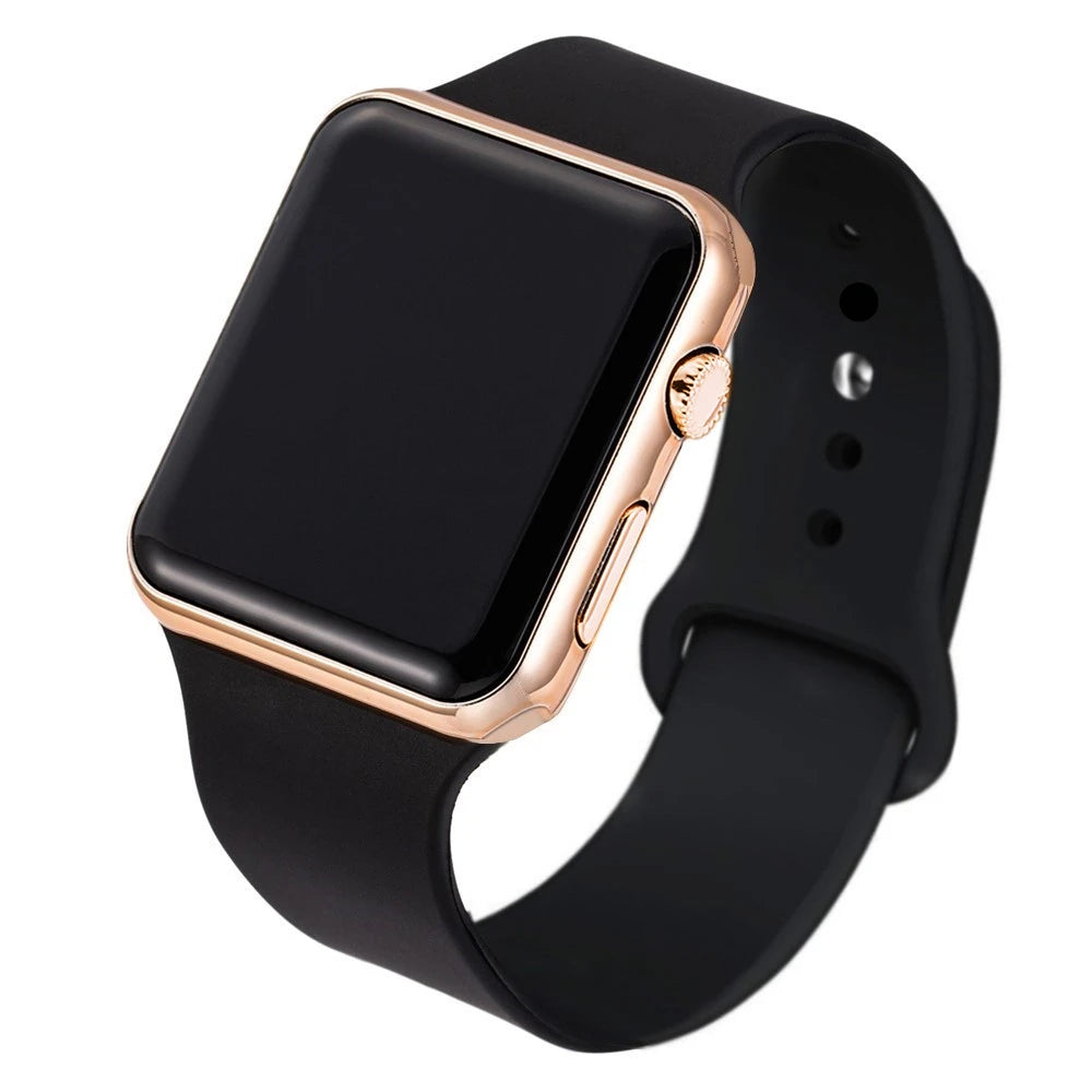 Fashion Digital Watches For Men Women Simple Square Sports LED Wristwatches Silicone Strap Casual Electronic Clock Reloj Hombre