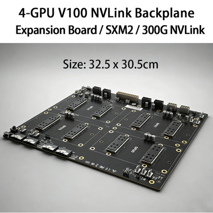 SXM2 for NVIDIA V100 GPU Adapter Board Card NVLink 300G 4-Port 4‑Way / Dual-Card Dual-Channel Pass-Through Expansion Backplane