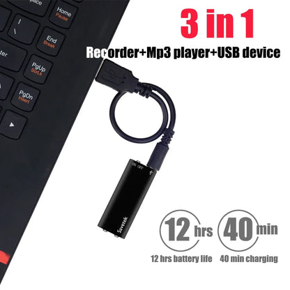 Mp3 Player Voice Activated 8GB 16GB Digital Vocie Recorder Grabadora De Voz