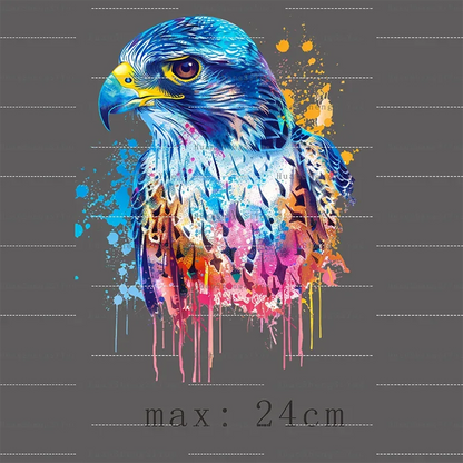 Color Fluid Painting Ironing Sticker Clothes DTF Fashion T-shirt Hoodie DIY Jacket Patch Hot Paste Paper