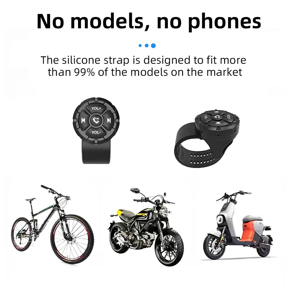 5 Keys Smart Remote Controller Wireless Bluetooth-compatible Media Button Psychedelic/Black Colors Car Motorcycle bike Control