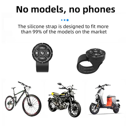 5 Keys Smart Remote Controller Wireless Bluetooth-compatible Media Button Psychedelic/Black Colors Car Motorcycle bike Control