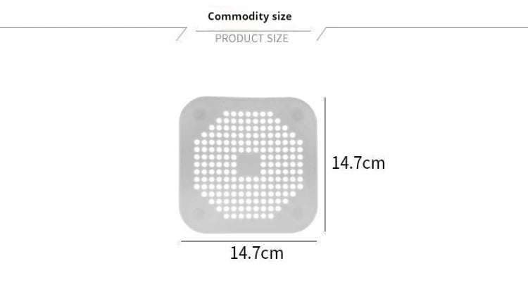 Sewer with Suction Cup, Floor Drain Mat, Kitchen, Bathroom, Anti Clogging Hair Filter