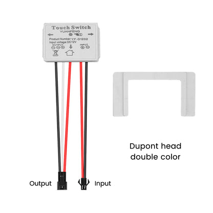 Touch Sensor Switch DC 12V 5A 60W LED Smart Single Key Mirror Light Switch Touch Dimmer Switch For Bathroom Mirror