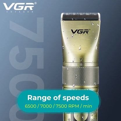 VGR intelligent digital hair clipper metal retro machine height endurance hair trimmer hair salon home carving push shear V-659