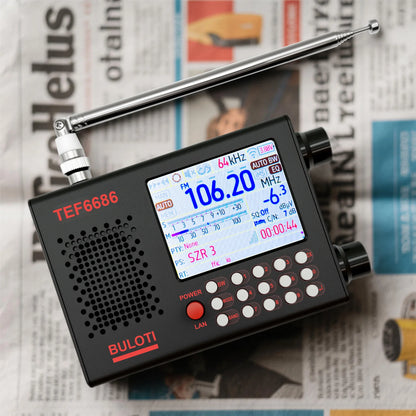 TEF6686 Radio, Touch Screen, Full Band FM High Sensitivity AM FM, Shortwave
