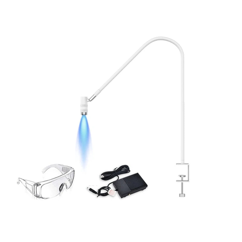 UV Lamp Lash with Foot Switch 405nm Adjustable Focus Touch Control Nail Polish False Eyelashes Glue Curing Floor Lamp