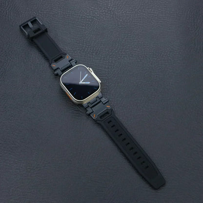 Silicone Sport Band for Apple Watch Ultra 49mm 45mm 42 44mm Rubber Strap for iWatch Series 9 8 7 se 6 5 4 ultra 2 49 Correa