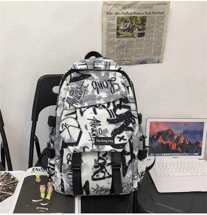 middle high school backpack for teenage boys cool school bag college student backpack large capacity schoolbag for boy cute doll