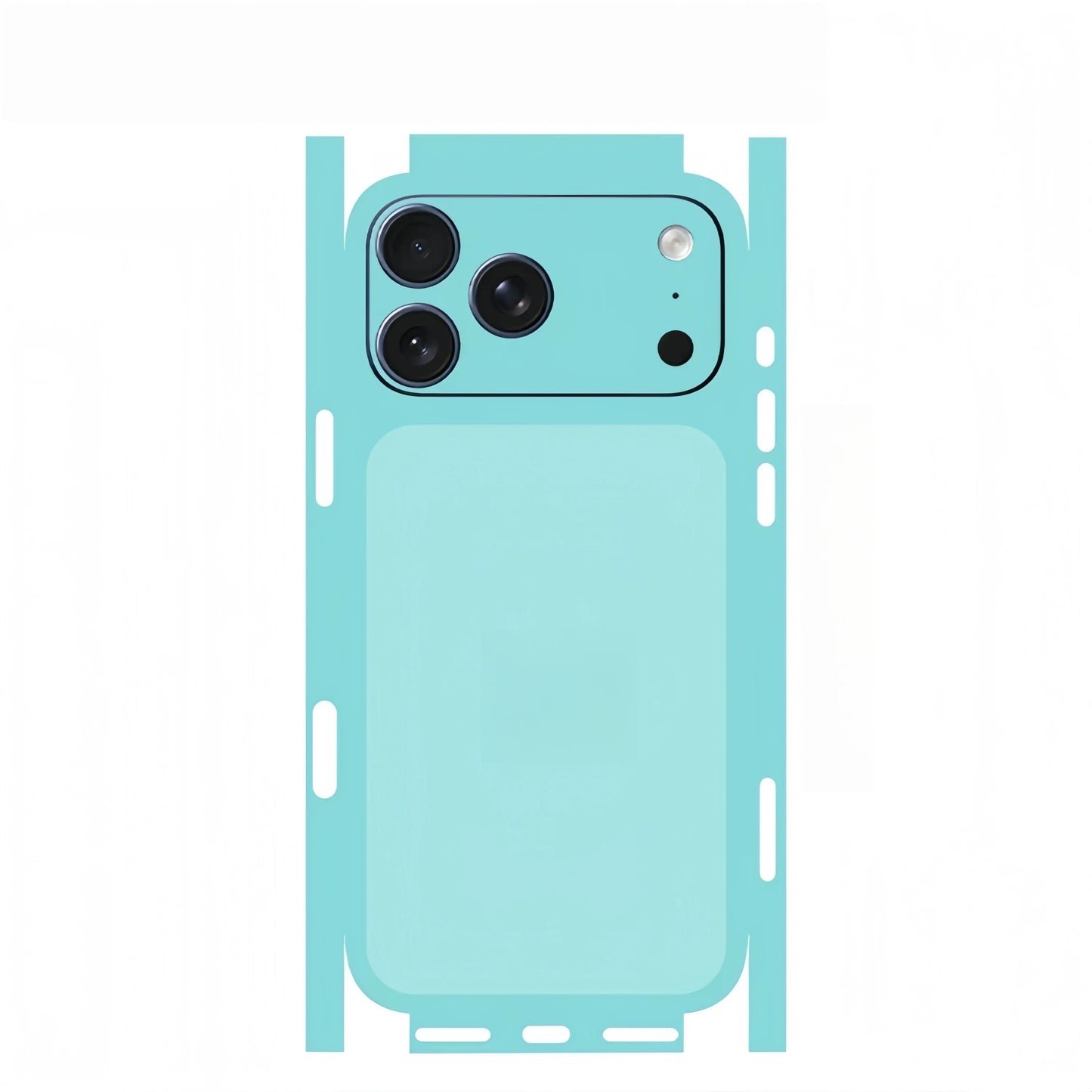 Plain Color Decal Skin for iPhone 17 16 15 14 13 Pro Max Back Cover Wrap Rear Screen Protector Anti-scratch Durable Stickerl