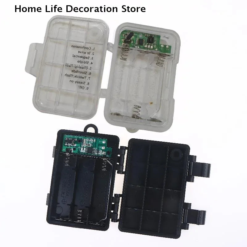 【TG】1 Set 3 Sections AA Battery Holder 3V No.5 Waterproof And Dustproof Battery Cartridge With Timing Function Battery Storage