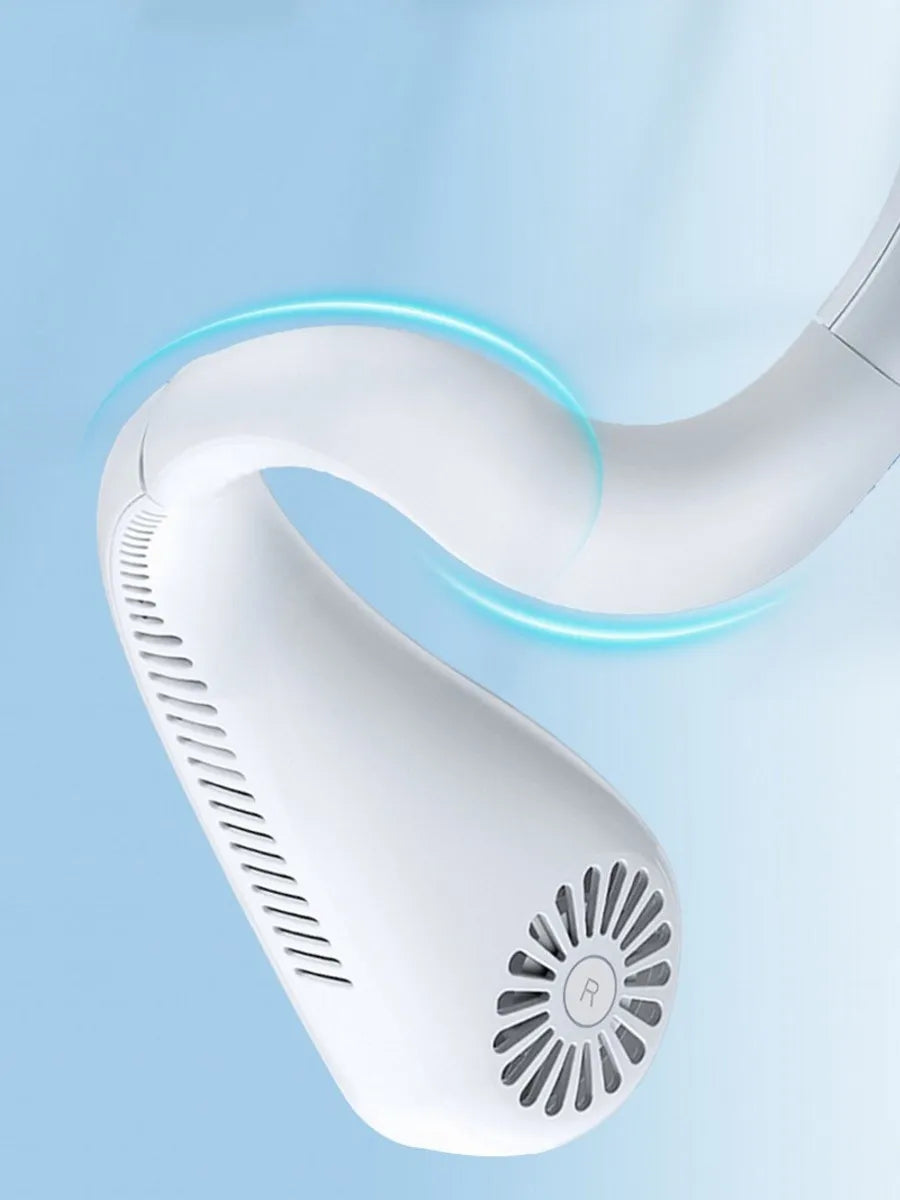 Fan Long Battery Neck Portable No Bladeless Hanging Neck Rechargeable Air Cooler 3 Speed Mini Summer Sport Fan 1200mAh