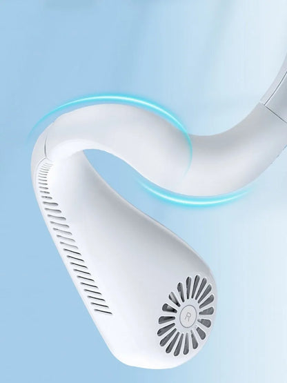 Fan Long Battery Neck Portable No Bladeless Hanging Neck Rechargeable Air Cooler 3 Speed Mini Summer Sport Fan 1200mAh