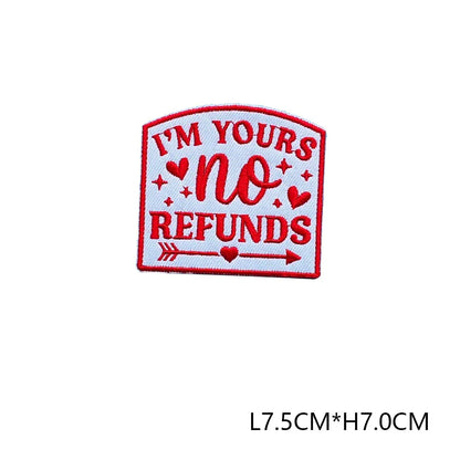 Valentine's Day Emblem Clothing Accessories Badge Sticker Embroidered Embroidery Sticker Iron-on Patches