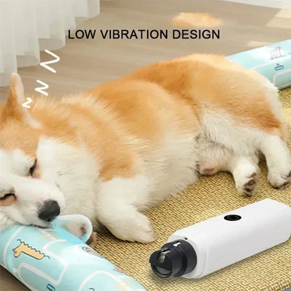 Electric Dog Nail Clippers for Dog Nail Grinders Rechargeable USB Charging LED Light Pet Cat Paws Nail Grooming Supplies
